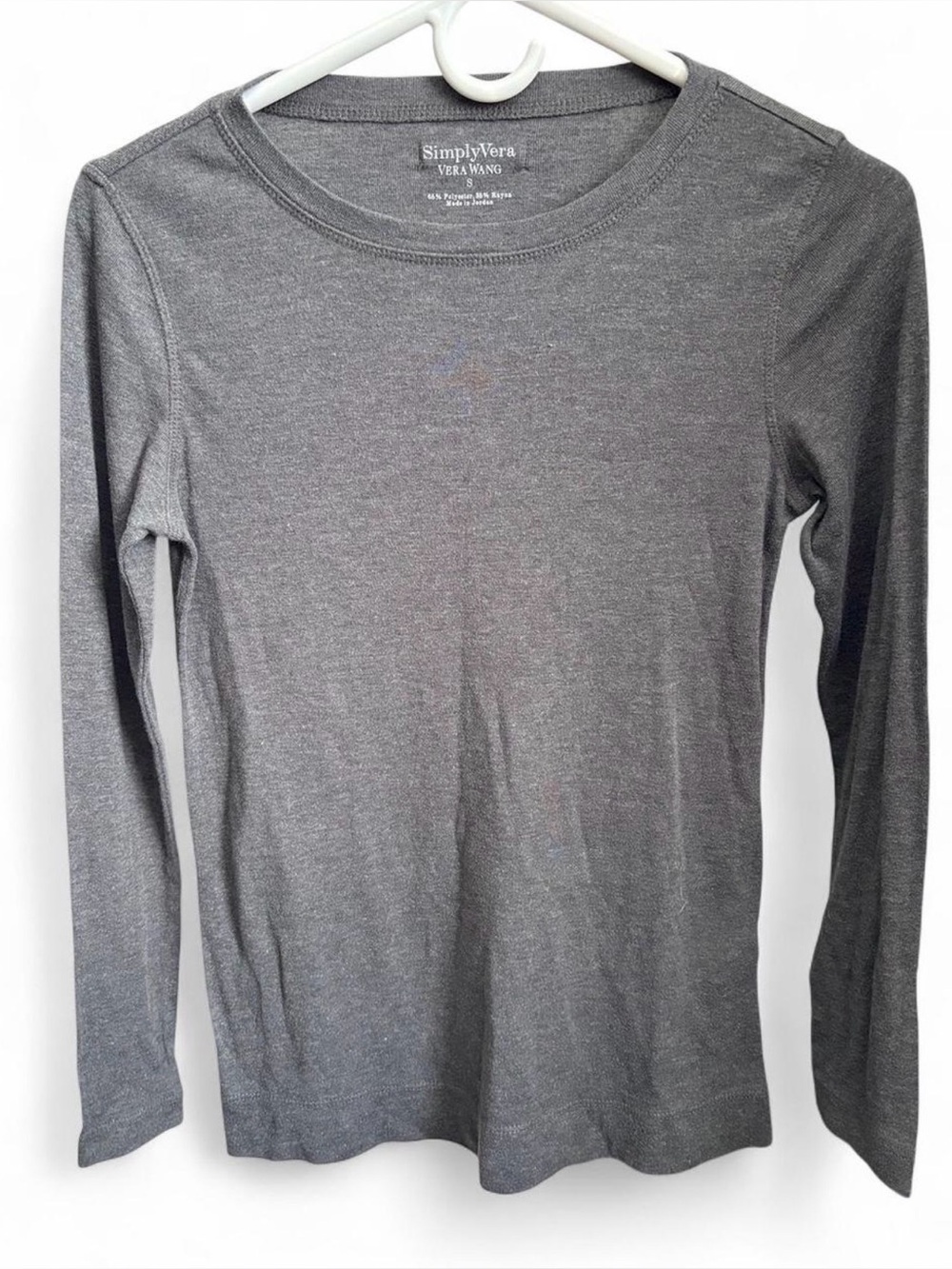 Simply Vera Vera Wang Heather Gray Crewneck Tee